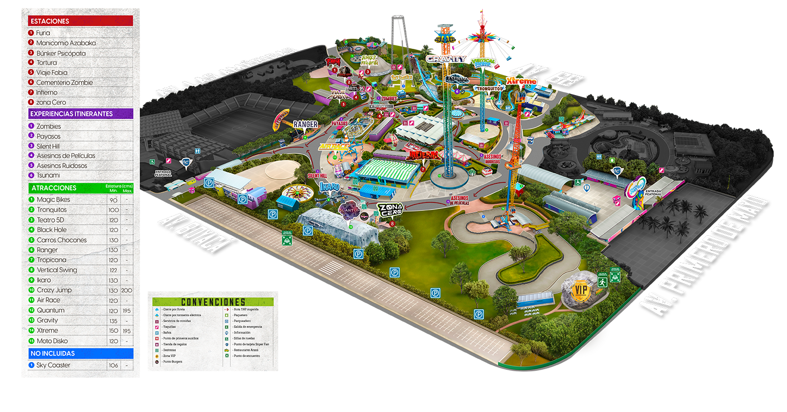 Mapa Terror al Parque 6